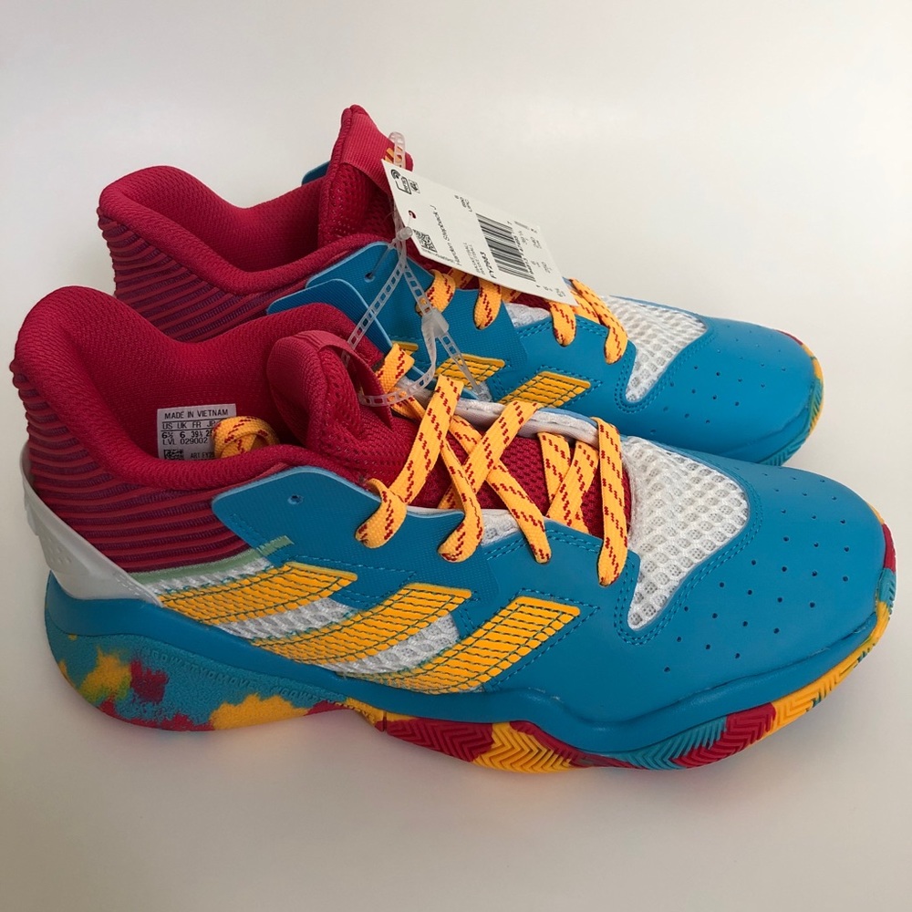 Adidas Harden Stepback J FY2983 Cyan Solar Sz 6.5 - Picture 5 of 9